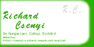 richard csenyi business card